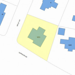 1253 Commonwealth Ave, Newton MA  02465-2910 plot plan