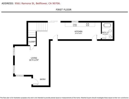 9561 Ramona St, Bellflower CA  90706-6539 exterior