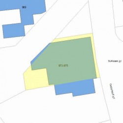 975 Chestnut St, Newton MA  02464-1101 plot plan