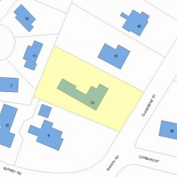 59 Claremont St, Newton MA  02458-1925 plot plan