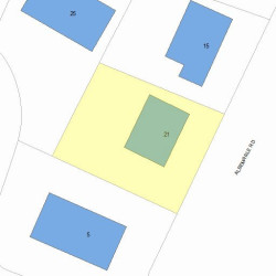 21 Albemarle Rd, Newton MA  02460-1105 plot plan