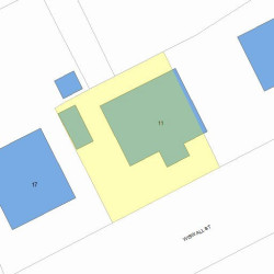11 Wiswall St, Newton MA  02465-2105 plot plan