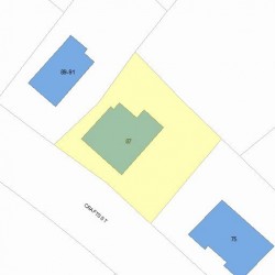 87 Crafts St, Newton MA  02458-1257 plot plan