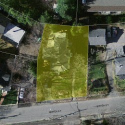 35 Bowen St, Newton MA  02459-1803 aerial view