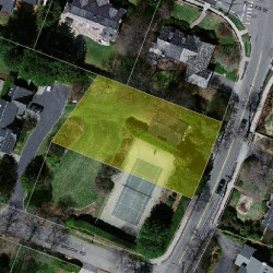 421 Chestnut St, Newton MA  02468-1005 aerial view