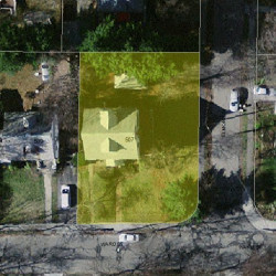 507 Ward St, Newton MA  02459-1109 aerial view