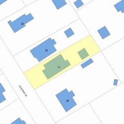 34 Perkins St, Newton MA  02465-2303 plot plan