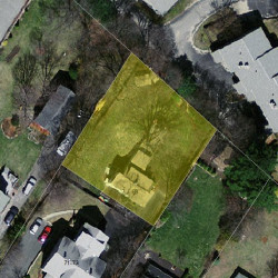 69 Pine St, Newton MA  02466-1115 aerial view