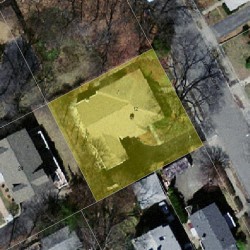 12 Edgewood Rd, Newton MA  02465-1406 aerial view