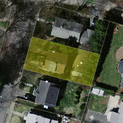 6 Thaxter Rd, Newton MA  02460-1231 aerial view