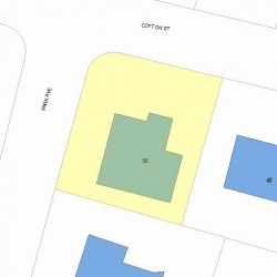 56 Cotton St, Newton MA 02458-2620 plot plan