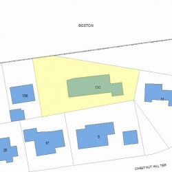 130 Beacon St, Newton MA 02459 plot plan