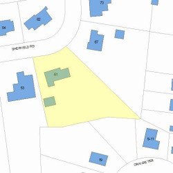 61 Sheffield Rd, Newton MA  02460-2120 plot plan