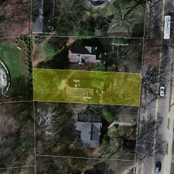 601 Walnut St, Newton MA 02460-2466 aerial view