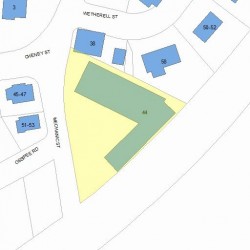44 Mechanic St, Newton MA  02464-1499 plot plan