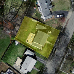 20 Bunker Ln, Newton MA  02465-1706 aerial view