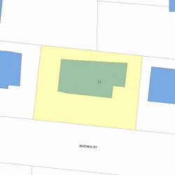11 Garner St, Newton MA  02459-1609 plot plan