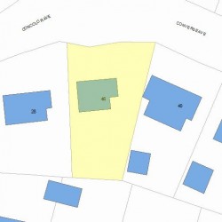 46 Converse Ave, Newton MA  02458-2504 plot plan