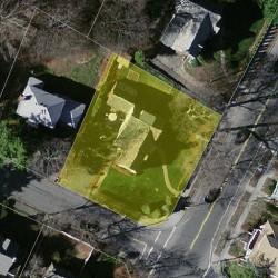 673 Centre St, Newton MA  02458-2341 aerial view