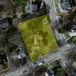 125 Highland Ave, Newton MA 02465-2509 aerial view