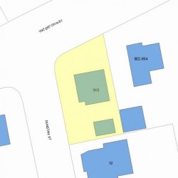 910 Watertown St, Newton MA  02465-2108 plot plan