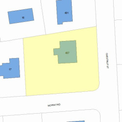 497 Chestnut St, Newton MA  02468-1220 plot plan