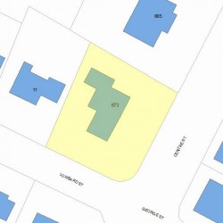 673 Centre St, Newton MA  02458-2341 plot plan