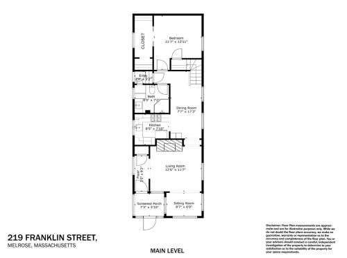 219 Franklin St, Melrose MA  02176-1824 exterior