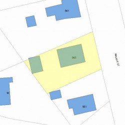 945 Walnut St, Newton MA  02461-1133 plot plan