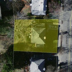 275 Cypress St, Newton MA  02459-2227 aerial view