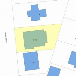 38 Clarendon St, Newton MA 02460-2021 plot plan