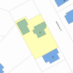 29 Kensington St, Newton MA  02460-1311 plot plan