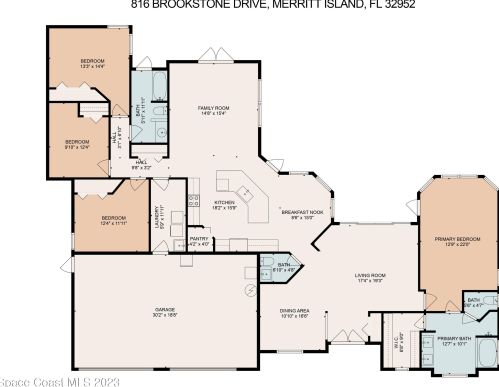 816 Brookstone Dr, Merritt Island FL  32952-4141 exterior