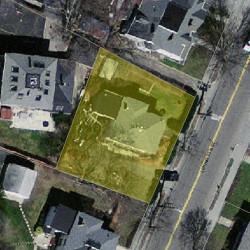 341 Lexington St, Newton MA 02466-1211 aerial view