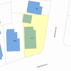 1011 Washington St, Newton MA 02460-1573 plot plan