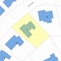 111 Rosalie Rd, Newton MA  02459-3129 plot plan