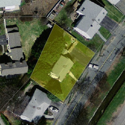 127 Albemarle Rd, Newton MA  02460-1136 aerial view
