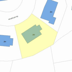 290 Woodcliff Rd, Newton MA  02461-2128 plot plan