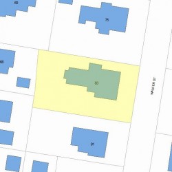 83 Walker St, Newton MA  02460-1519 plot plan