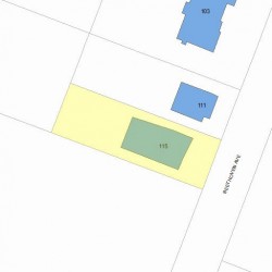115 Beethoven Ave, Newton MA  02468-1731 plot plan