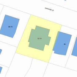64 Gardner St, Newton MA 02458-1405 plot plan