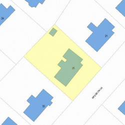 25 Myerson Ln, Newton MA  02459-3508 plot plan