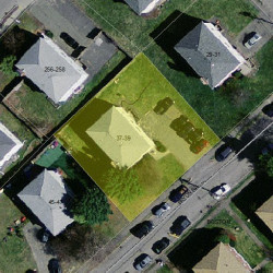 37 Bryon Rd, Boston MA 02467-3301 aerial view