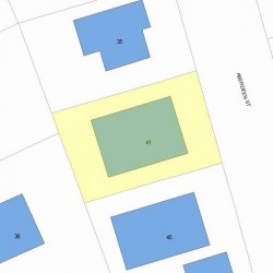41 Aberdeen St, Newton MA  02461-1801 plot plan