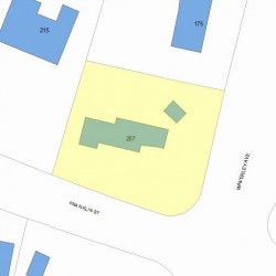 207 Franklin St, Newton MA  02458-2324 plot plan