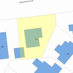 504 Commonwealth Ave, Newton MA 02459-1604 plot plan