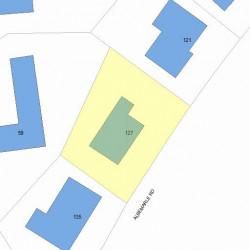 127 Albemarle Rd, Newton MA  02460-1136 plot plan