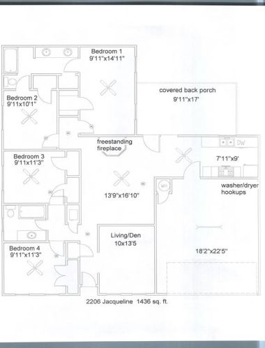 2206 Jacqueline Dr, Denton, TX 76205-5970