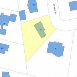 19 Sheffield Rd, Newton MA  02460-2120 plot plan