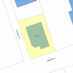 21 Webster St, Newton MA  02465-1855 plot plan